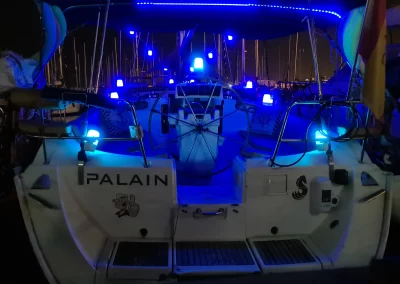 Popa por la noche con luces NavegaMed Santa Pola